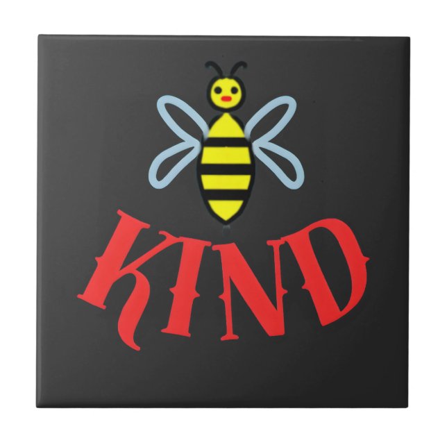 Custom Bee Kind Personalized Gift T-Shirt Tile (Front)