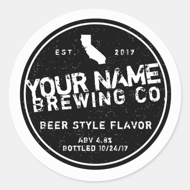 Custom Beer Bottle Labels - Add your own words (Front)