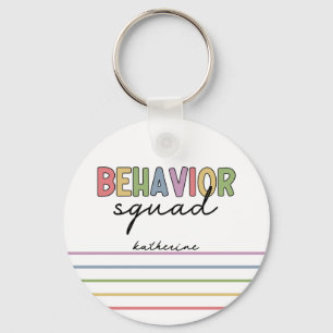 Custom Behaviour Squad   ABA Behaviour Therapist Keychain