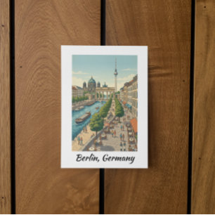 Custom Berlin Germany Vintage Travel Landmarks Postcard