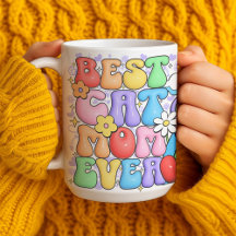 Custom Best Cat Mom Ever Personalized Coffee Mug