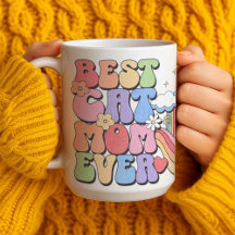 Custom Best Cat Mom Ever Personalized Coffee Mug