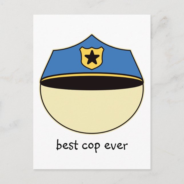 Custom Best Cop Ever Postcard (Front)