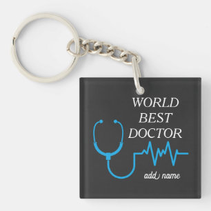 Custom Best Doctor Ever Graduation Appreciation Keychain