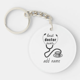 Custom Best Doctor Ever Graduation Appreciation Keychain