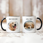 Custom Best Dog Dad Pet Photo Mug<br><div class="desc">Show some love for the "Best Dog Dad" with this fun custom coffee mug gift! Our mug features 2 favourite pet photos with modern black text on the front and back that you can personalize. Create your own by simply adding your picture(s) to the two round placeholder images. Then type...</div>