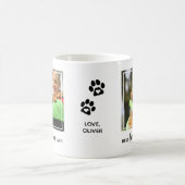 Custom Best Dog Mom Ever Pet Photo Coffee Mug (Center)
