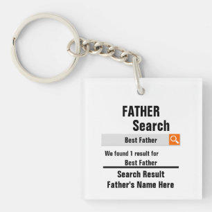 Custom Best Father search result funny fathers day Keychain