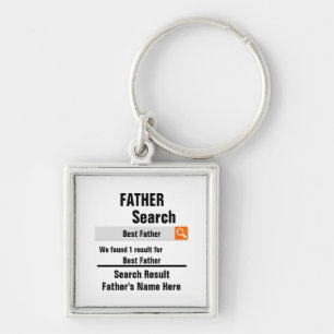 Custom Best Father search result funny fathers day Keychain