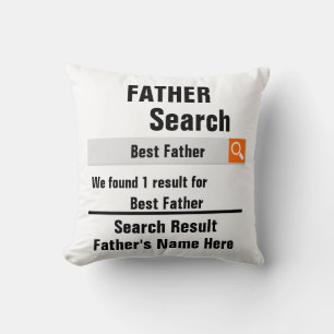Custom Best Father search result funny fathers day Throw Pillow