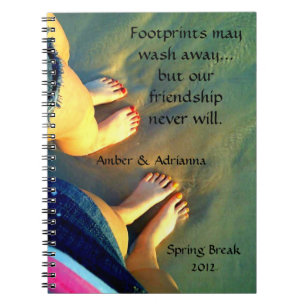 Custom Best Friend Beach Memories Notebook