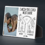 Custom Best Friend Gift I Wish You Lived Next Door Plaque<br><div class="desc">The "I Wish You Lived Next Door" Custom 5x7 Easel is more than just a gift; it's a symbol of your unbreakable bond. Surprise your best friend with a personalized keepsake that they'll treasure forever. Celebrate your Best Friends Forever with our personalized 5x7 easel, a heartfelt tribute to your cherished...</div>