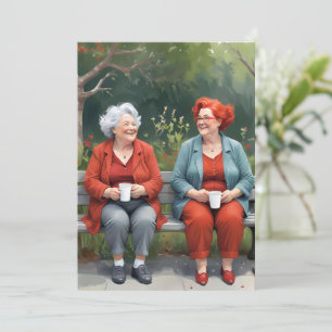 Custom Best Friend Miss You Older Ladies Card