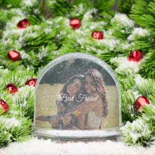 Custom “Best Friend” Snow Globe – Your Own Photo