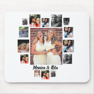 Custom Best Friends 15 Photo Collage  Mouse Pad