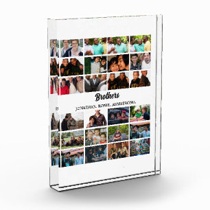 Custom Best Friends Forever Brothers Photo Collage Block