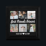 Custom Best Friends Photo Grid Collage Keepsake Gift Box<br><div class="desc">Looking for the perfect gift for your best friend? Look no further than this personalized custom best friends photo grid collage keepsake box! This keepsake jewellery box is the perfect gift for your bestie. This one-of-a- kind gift is perfect for any friend who wants to keep all of her favourite...</div>