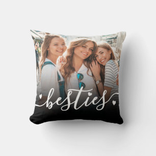 Custom Best Friends Photo Keepsake Throw Pillow