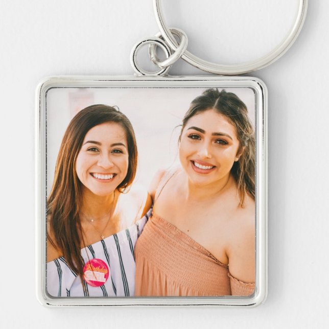Custom Best Friends Photo Keychain (Front)