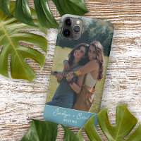 Custom Best Friends Photograph On Seafoam Blue