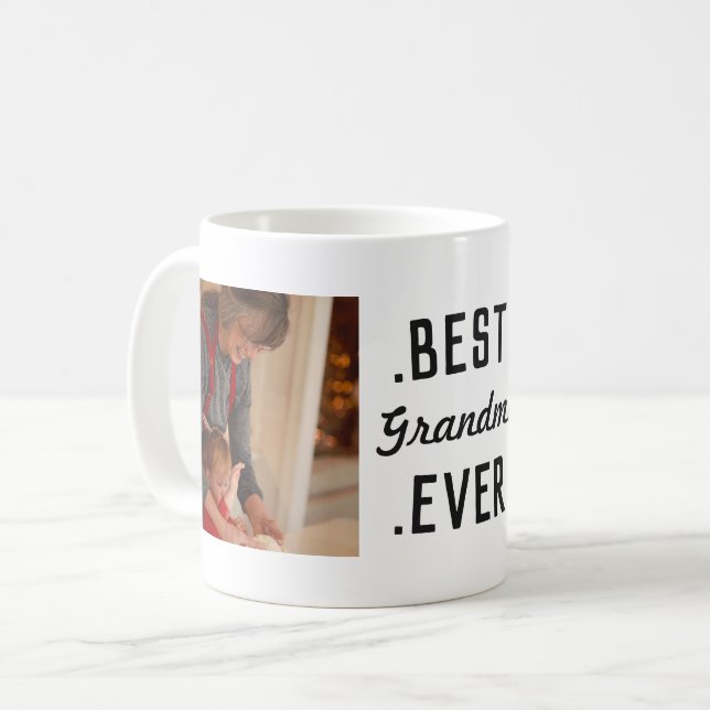 Custom Best Grandma Ever 2 Photo Mug (Front Left)