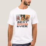 Custom Best Grandpa Ever 3 Photo Typography T-Shirt<br><div class="desc">Make Grandpa feel special with this customized t-shirt. This design features the words "Best Grandpa Ever" and three favourite photos. It makes a lovely and significant present for birthdays,  Christmas,  or Father's Day.</div>