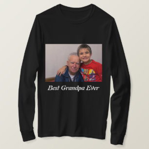 Custom Best Grandpa Ever Photo T-Shirt