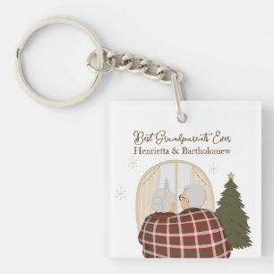 Custom Best Grandparents Christmas Keychain