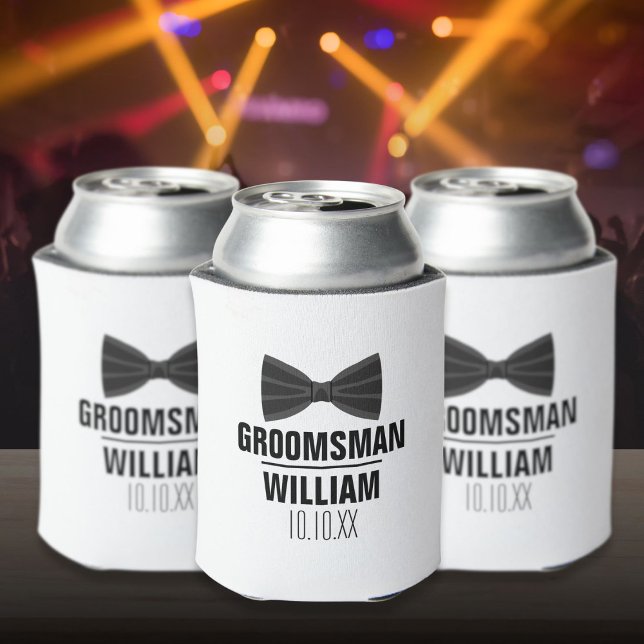 Custom Best Man Groomsman Wedding Can Cooler (Custom Best Man Groomsman Wedding Can Cooler)