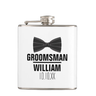 Custom Best Man Groomsman Wedding Hip Flask