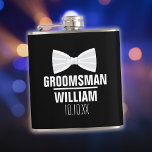 Custom Best Man Groomsman Wedding Hip Flask<br><div class="desc">Personalize the name for your best man,  groomsmen or any other wedding party guest. Designed by Thisisnotme©</div>