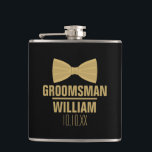 Custom Best Man Groomsman Wedding Hip Flask<br><div class="desc">Personalize the name for your best man,  groomsmen or any other wedding party guest. Designed by Thisisnotme©</div>