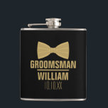 Custom Best Man Groomsman Wedding Hip Flask<br><div class="desc">Personalize the name for your best man,  groomsmen or any other wedding party guest. Designed by Thisisnotme©</div>