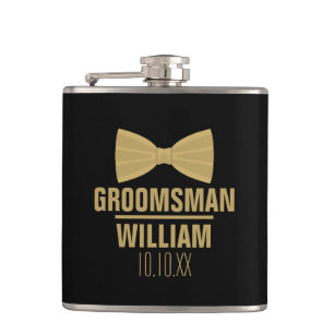 Custom Best Man Groomsman Wedding Hip Flask