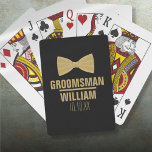 Custom Best Man Groomsman Wedding Playing Cards<br><div class="desc">Personalize the name for your best man,  groomsmen or any other wedding party guest. Designed by Thisisnotme©</div>