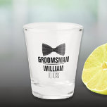 Custom Best Man Groomsman Wedding Shot Glass<br><div class="desc">Personalize the name for your best man,  groomsmen or any other wedding party guest. Designed by Thisisnotme©</div>