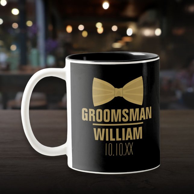Custom Best Man Groomsman Wedding Two-Tone Coffee Mug (Custom Best Man Groomsman Wedding Two-Tone Coffee Mug)