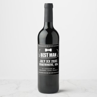 Custom Best Man Wine Label