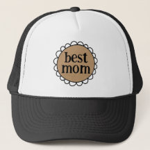 Custom BEST MOM Scalloped Edge Trucker Hat