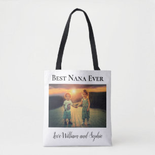 Custom Best Nana Ever Photo  Tote Bag
