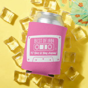 Custom Best Of 1984 40th Birthday Cassette Can Cooler