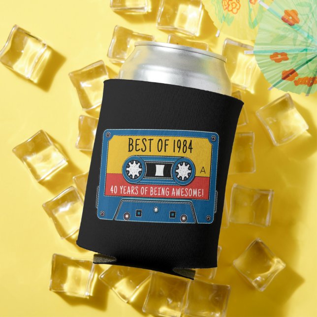 Custom Best Of 1984 40th Birthday Cassette Can Cooler (In Situ Summer)