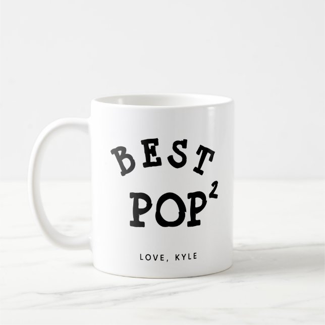 custom best pop pop grand dad father's day coffee mug (Left)