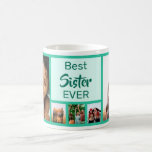 Custom best sister modern birthday photo collage coffee mug<br><div class="desc">👉 Put a smile on a face with this awesome best sister ever modern birthday 5 photo collage coffee mug! - Simply click to personalize this design 🔥 My promises - This design is unique and is designed with you in mind 🙏 Thank you for supporting my small business -...</div>
