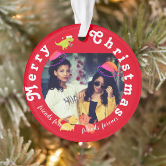 CUSTOM Besties Merry Christmas Ornament