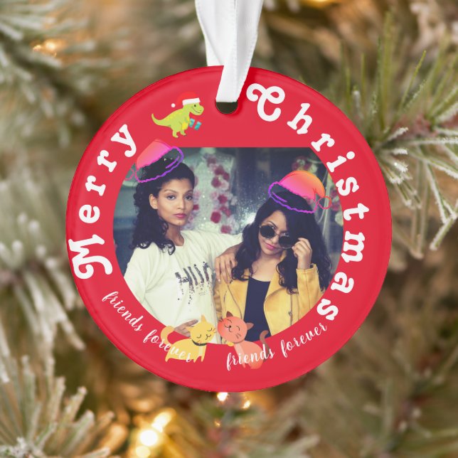 CUSTOM Besties Merry Christmas Ornament (Tree)