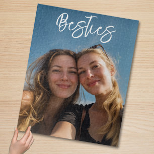 Custom Besties Photo Template Jigsaw Puzzle