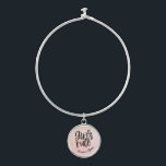 Custom BFF Name Girls Rule Friendship Bangle Bracelet<br><div class="desc">Celebrate your everlasting friendship with this custom BFF design. The design boasts the words 'Girls Rule' and your name with your bestie's on the baby pink watercolor background, making it a one-of-a-kind treasure. Show your BFF how much she means to you with this meaningful and stylish design. Order yours today...</div>