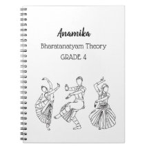 Custom bharatanatyam dance theory Spiral Notebook 