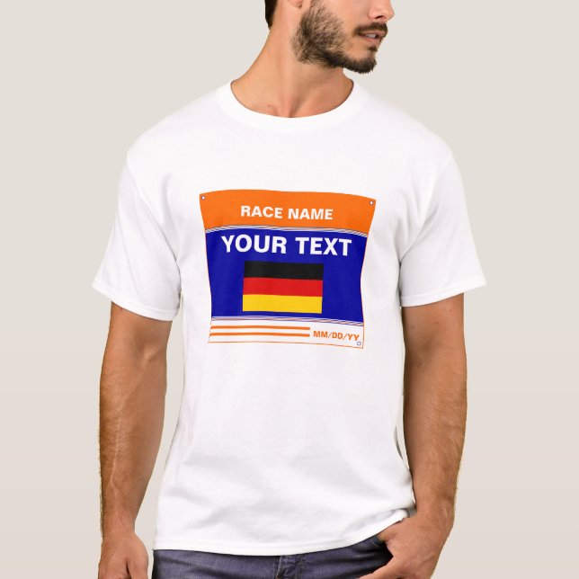 Custom Bib Number T-Shirt (Front)